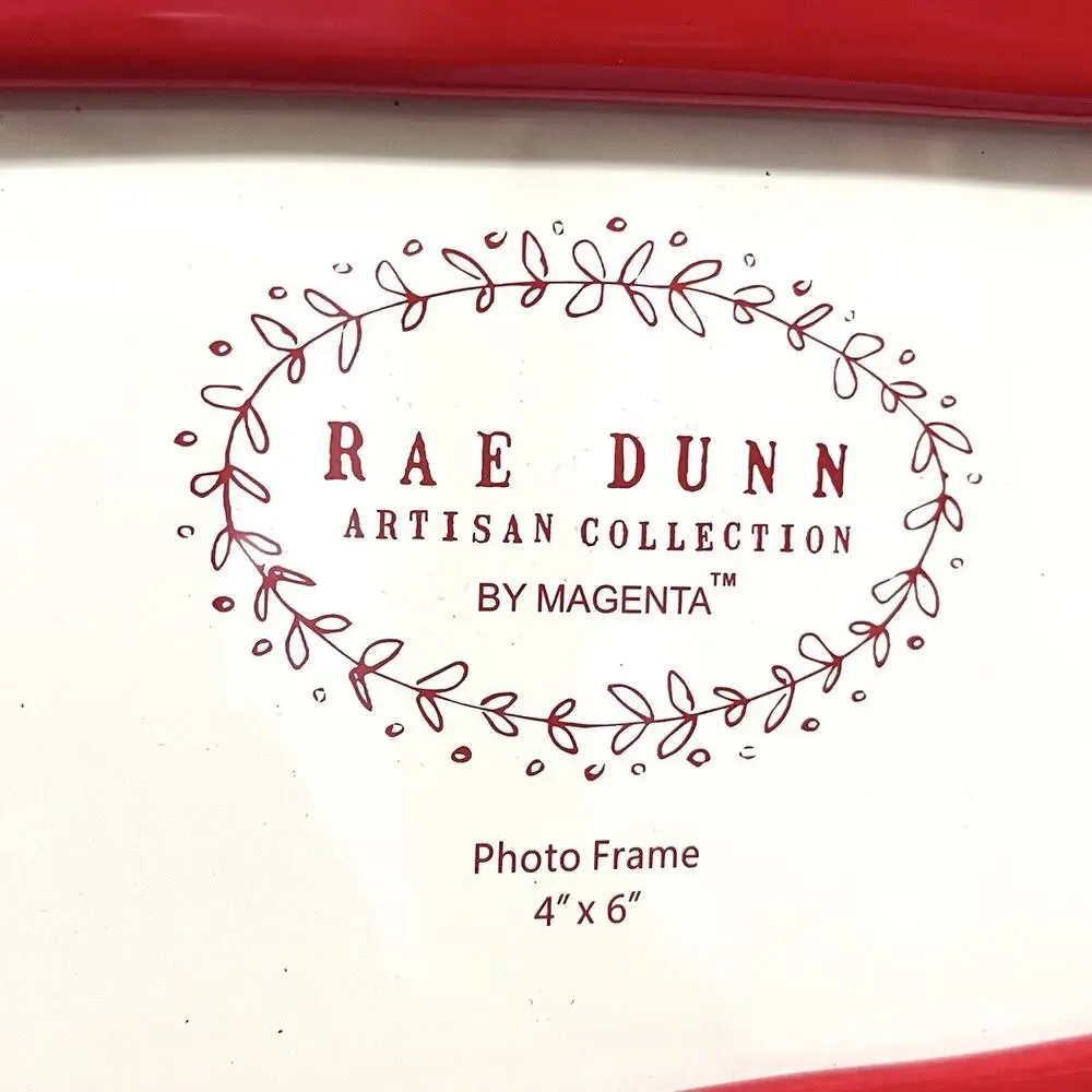Rae Dunn Red “XOXO” Picture Frame 4”x6” Photo Valentine’s Ceramic Love Birds